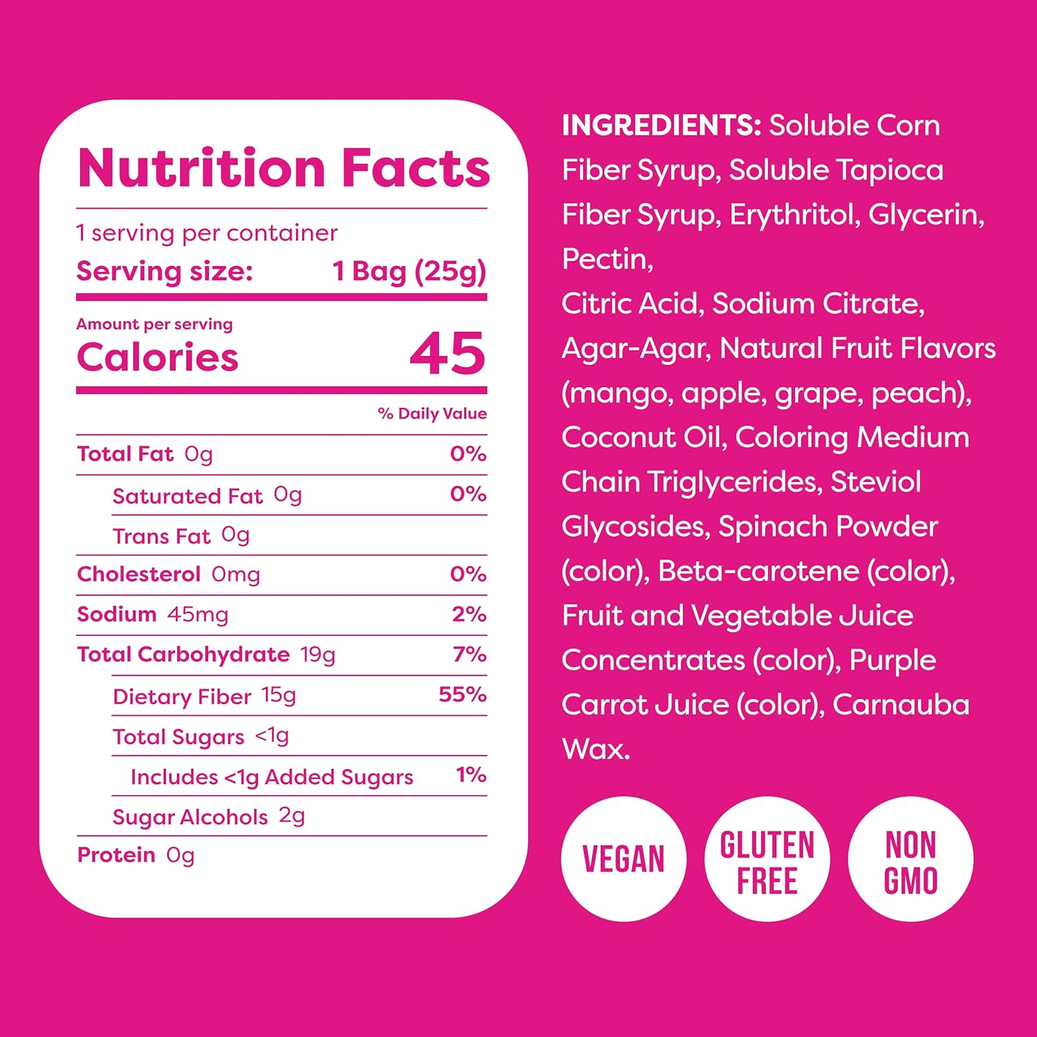 Kiss my keto Gummy Candy Fruity Mix Vegan less than 1g sugar 25g