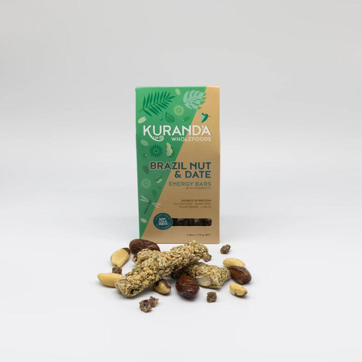 Kuranda Wholefoods Brazil Nut and Date Multipack Energy Bars Gluten Free Dairy Free 175g