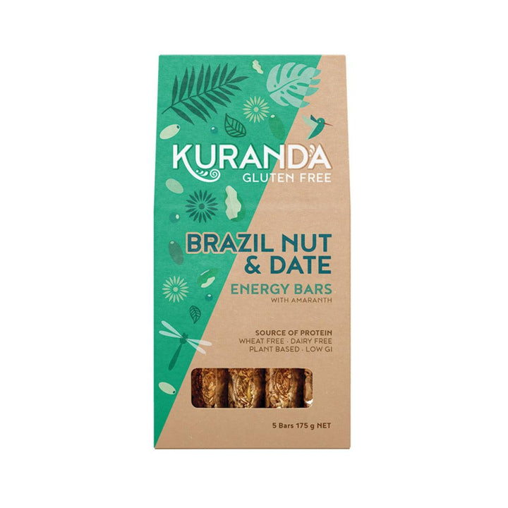 Kuranda Wholefoods Brazil Nut and Date Multipack Energy Bars Gluten Free Dairy Free 175g