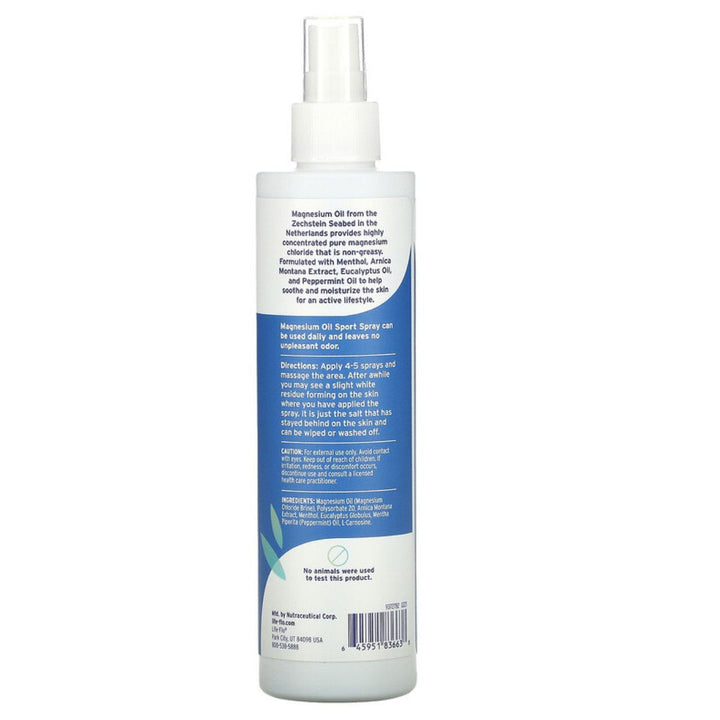 LIFE-FLO Magnesium Oil Sport Spray Calms and Refreshes Muscles and Joints 237ml