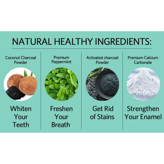 Laguna Moon Activated Charcoal Teeth Whitening Powder - 50g Natural Coconut Charcoal, Effective Teeth Stain Remover and Toothpaste Alternative 50g