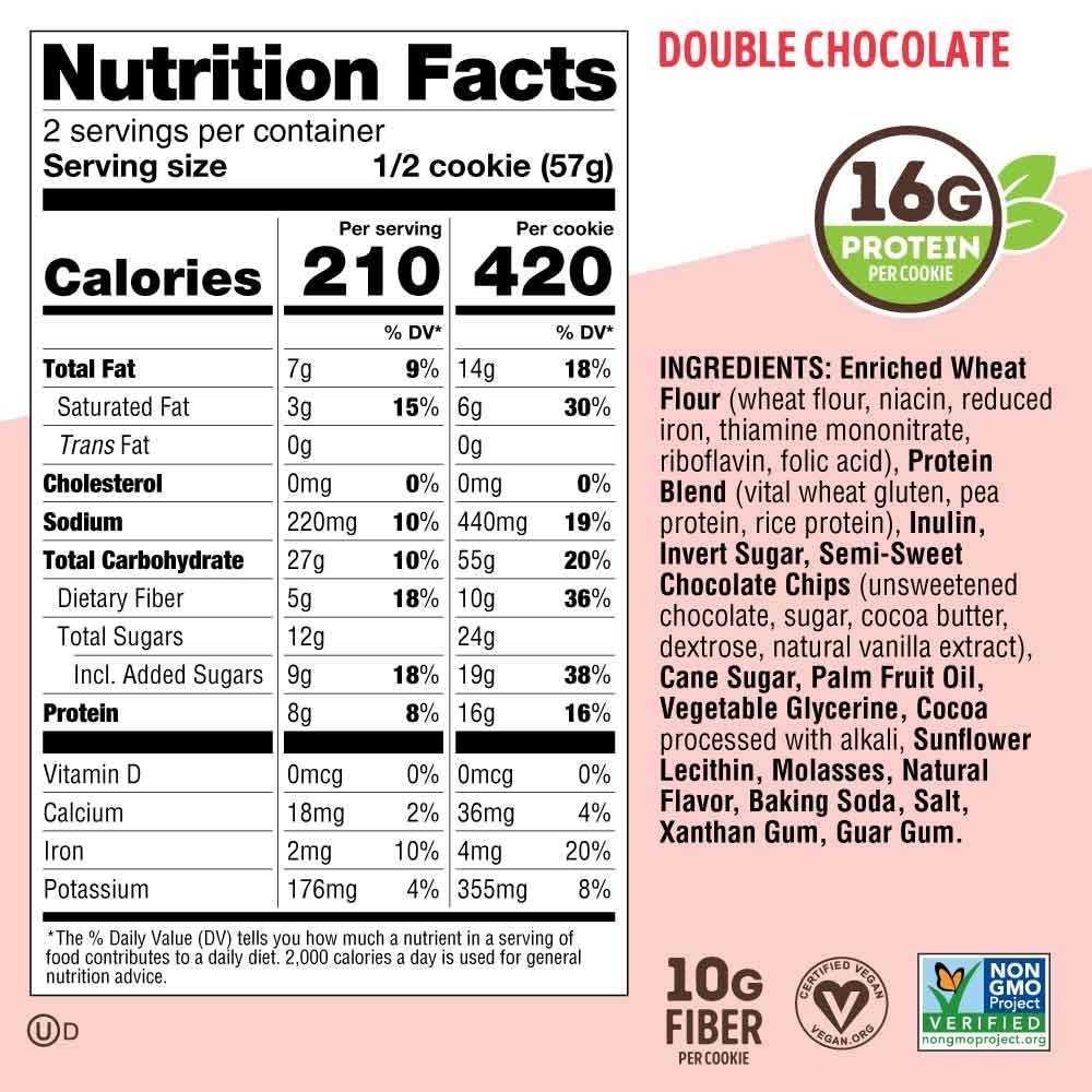 Lenny & Larry's The Complete Cookie, Chocolate Chip, Soft Baked, 16g Plant  Protein, Vegan, Non-GMO, 4 Ounce Cookie (Pack of 12)