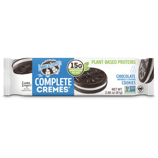 Lenny & Larry's The Complete Cremes, Sandwich Cookies, Chocolate, Vegan, 5g Plant Protein, 6 Cookies Per Pack 81g