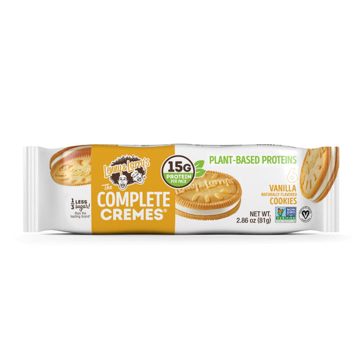 Lenny & Larry's The Complete Cremes, Sandwich Cookies, Vanilla, Vegan, 5g Plant Protein, 6 Cookies Per Pack 81g