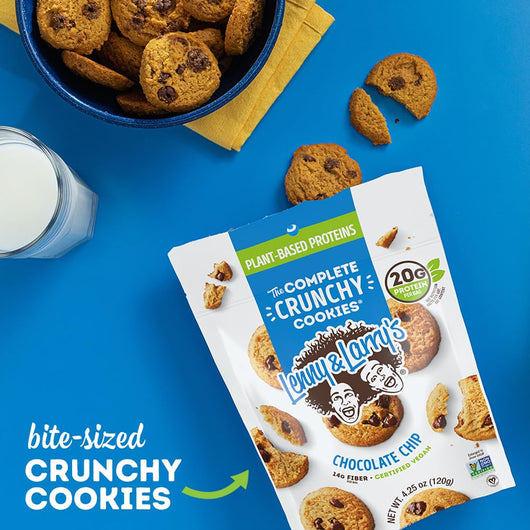 Lenny & Larry's The Complete Crunchy Cookie, Chocolate Chip, 6g Plant Protein, Vegan, Non-GMO, 35g