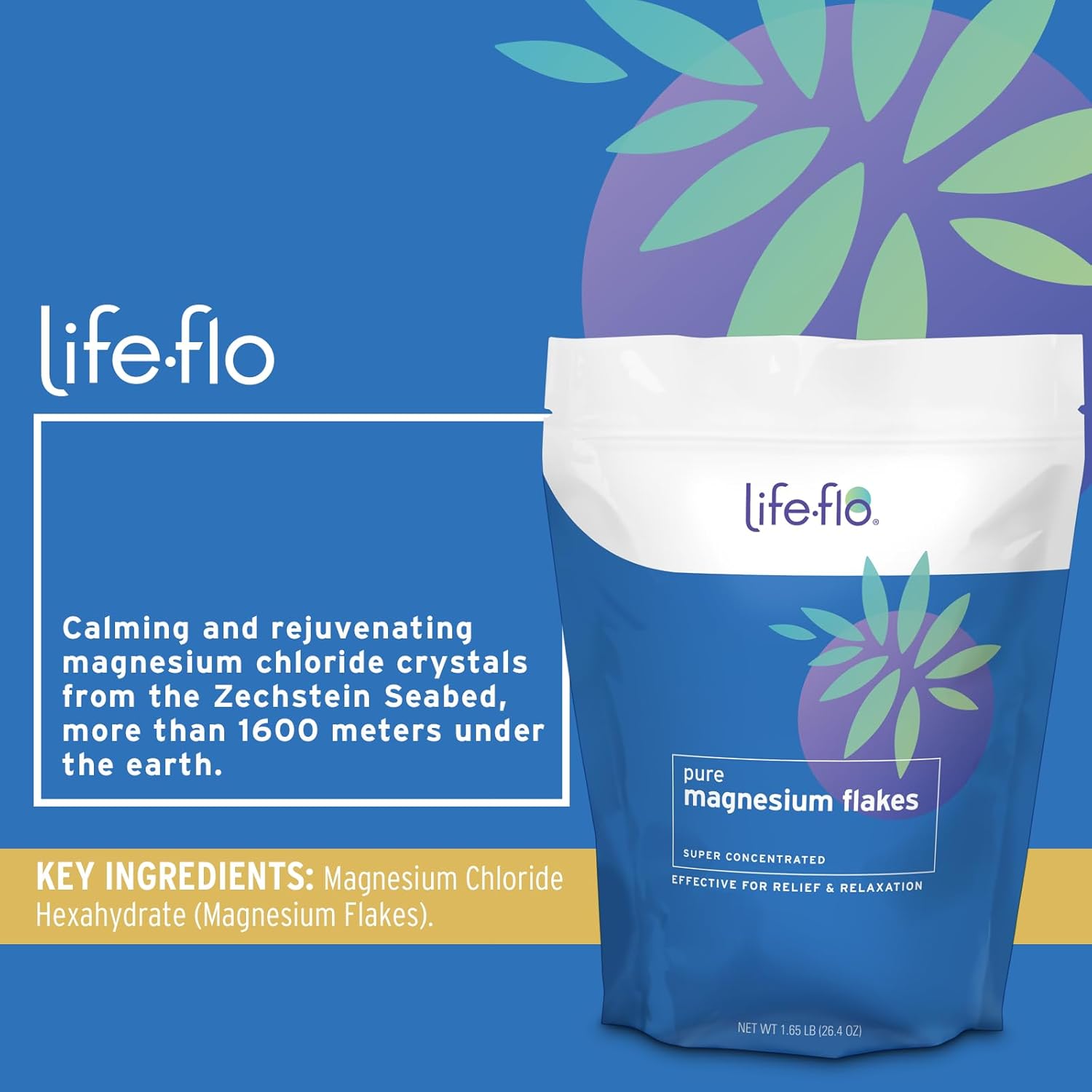 Life-flo Optimal Health Magnesium Flakes 1.65 lb.