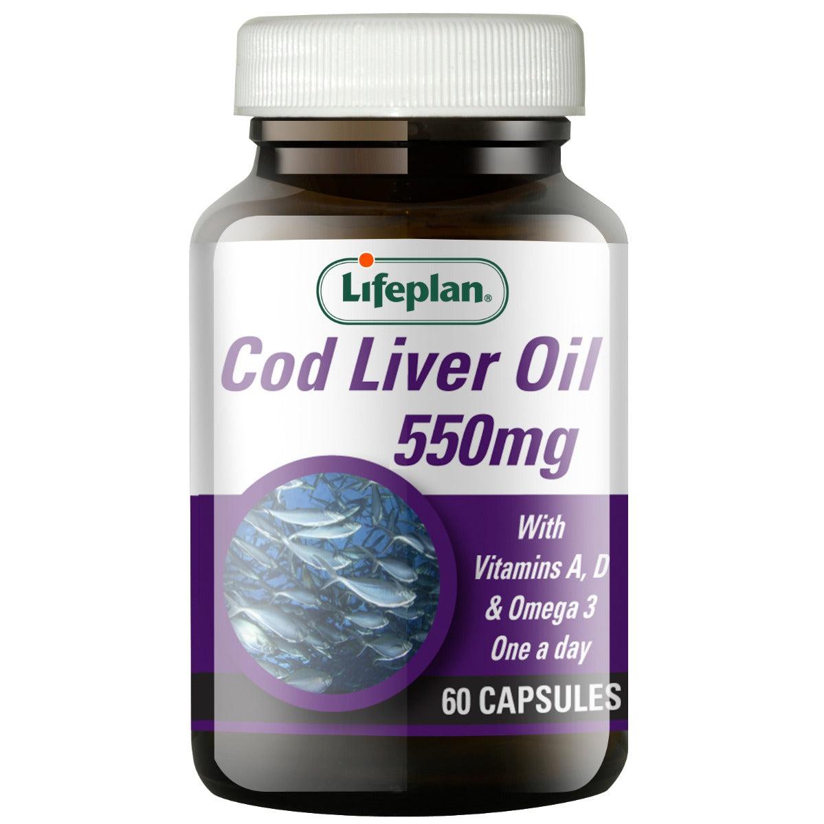 Lifeplan Cod Liver Oil 550mg 60 Capsules