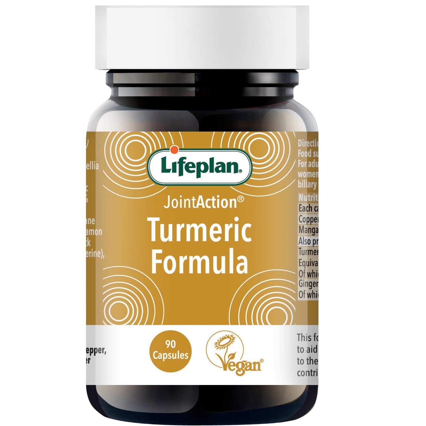Lifeplan Joint Action Turmeric Formula With Black Pepper Extract Ginger Root Extract And Cayenne Extract 90 Vegan Capsules