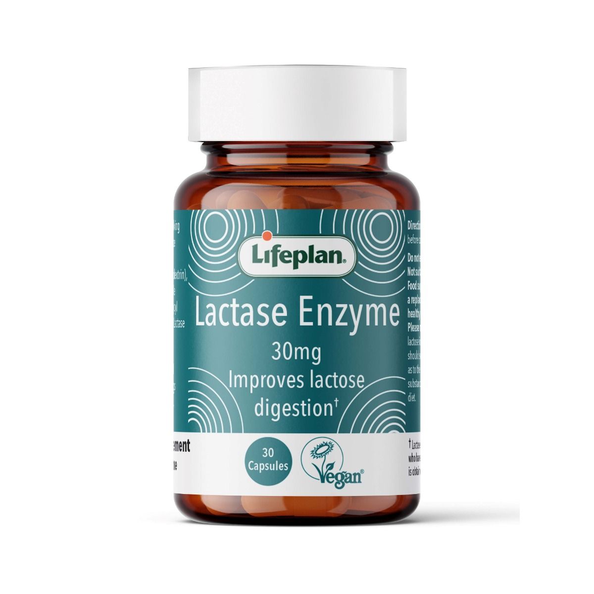 Lifeplan Lactase Enzyme 30mg Improves Lactose Digestion Vegan 30 Veg Capsules