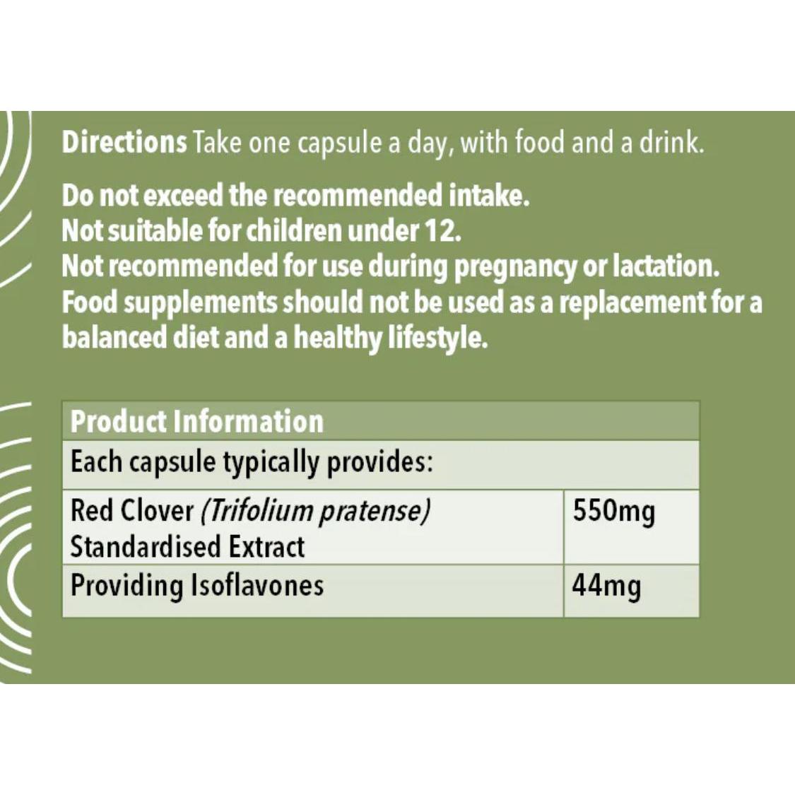 Lifeplan Red Clover Extract 550mg 60 Veg Caps