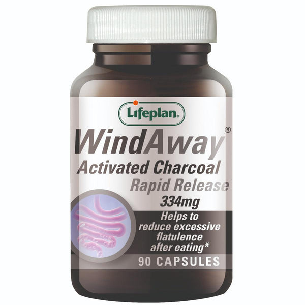 Lifeplan WindAway Activated Charcoal 334mg 90 Caplsules