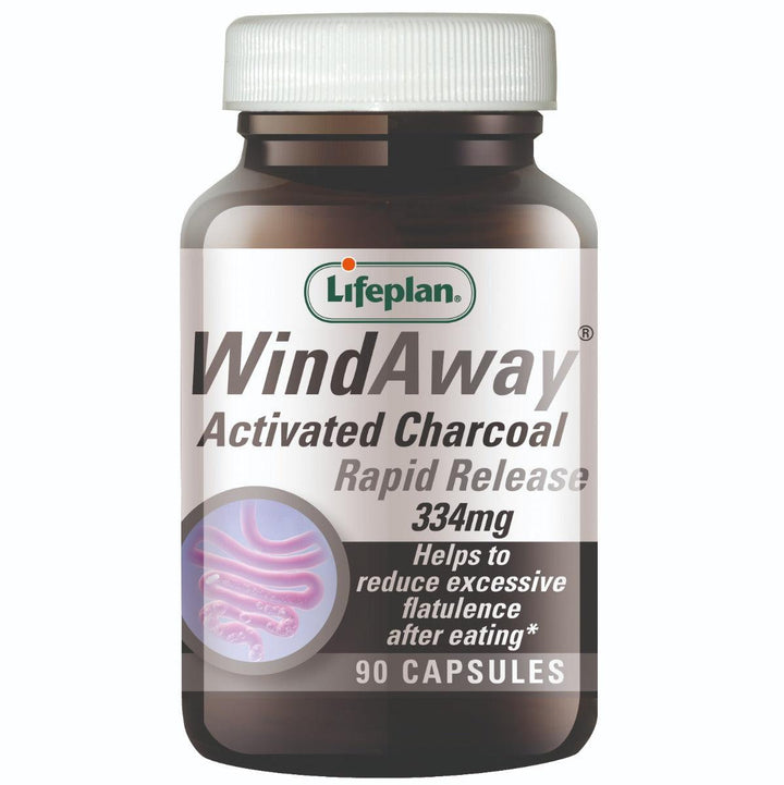 Lifeplan WindAway Activated Charcoal 334mg 90 Caplsules