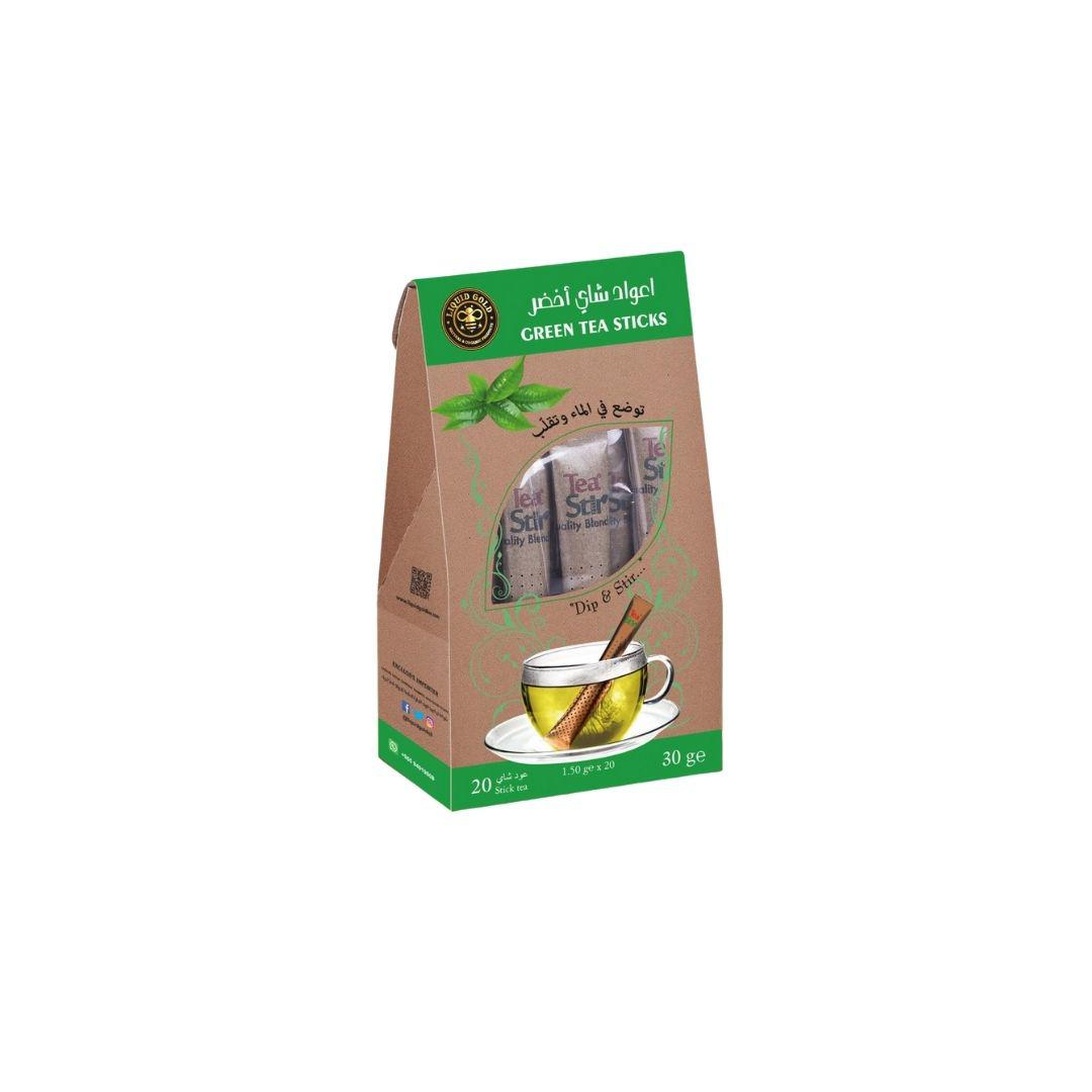 Liquid Gold GREEN TEA STICKS (20 Tea Sticks)