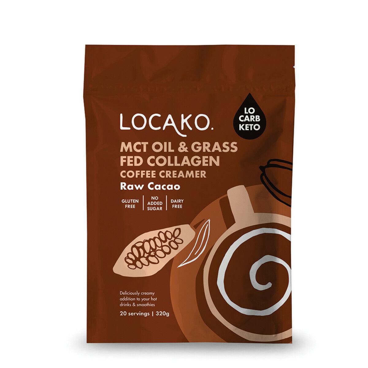 Locako Coffee Creamer Raw Cacao Enriched with MCT Oil & Grass Fed Collagen 300g