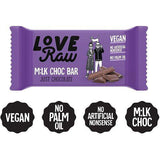 LoveRaw Vegan Milk Chocolate Bar Smooth Chocolate Gluten Free No Palm Oil 30g