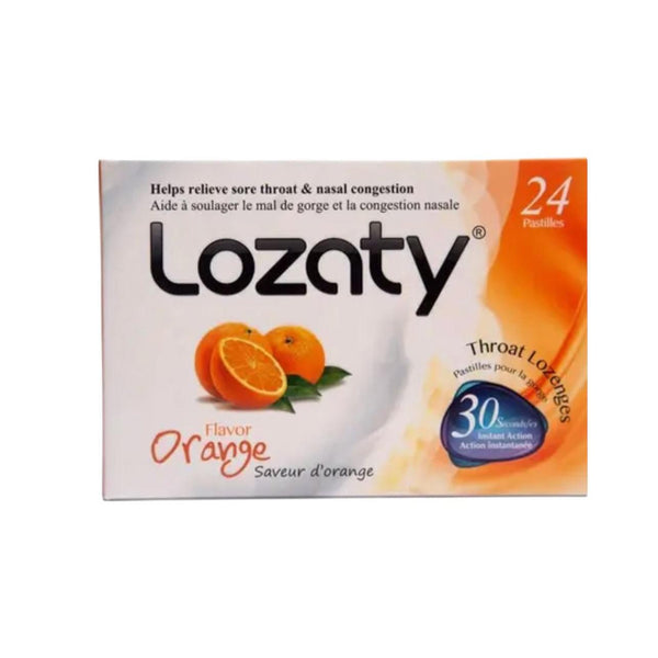 Lozaty Throat Lozenges Orange 24Lozenges