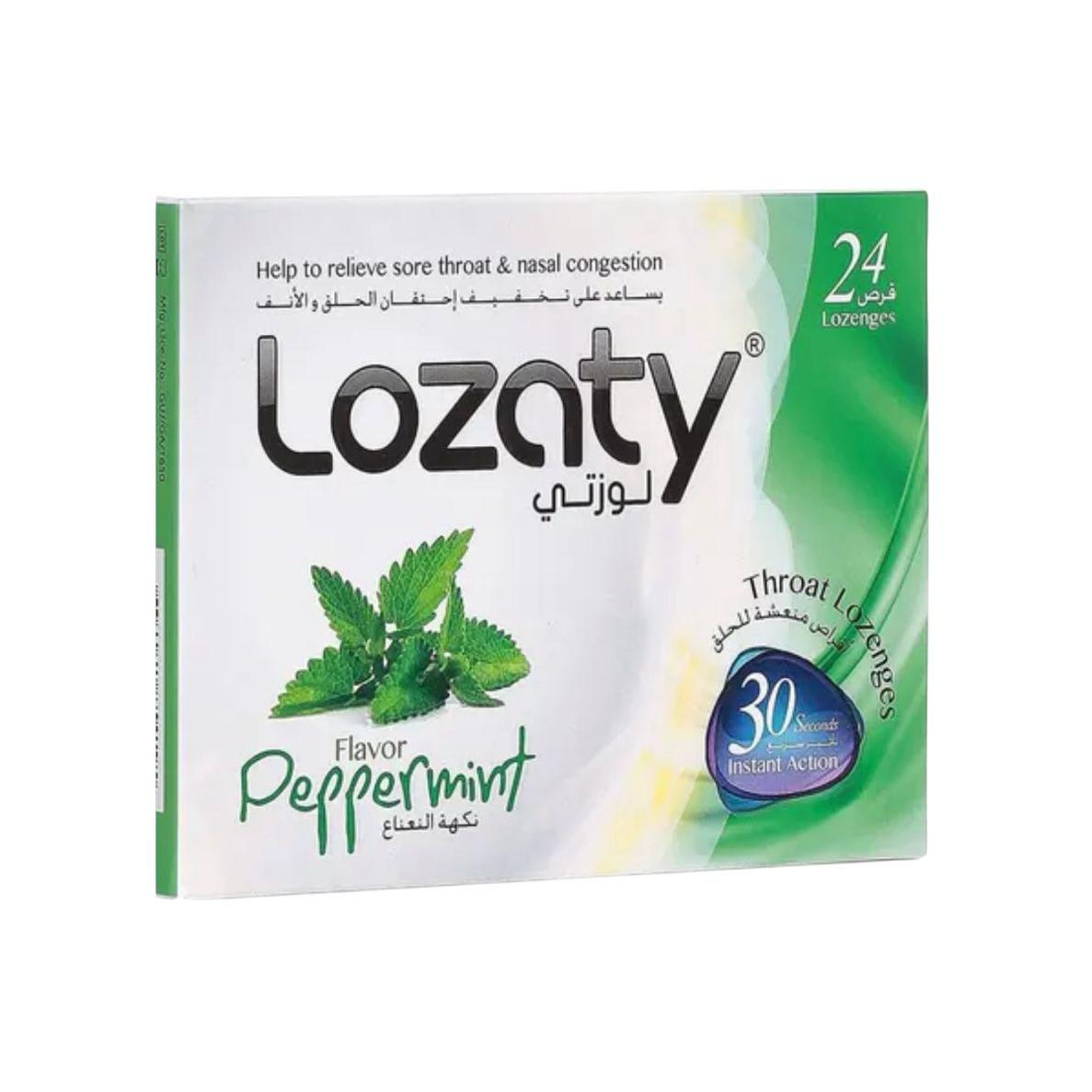 Lozaty Throat Lozenges Peppermint 24