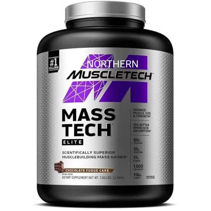 MUSCLETECH MASS-TECH ELITE Mass Gainer Chocolate Fudge Cake 3.18 KG