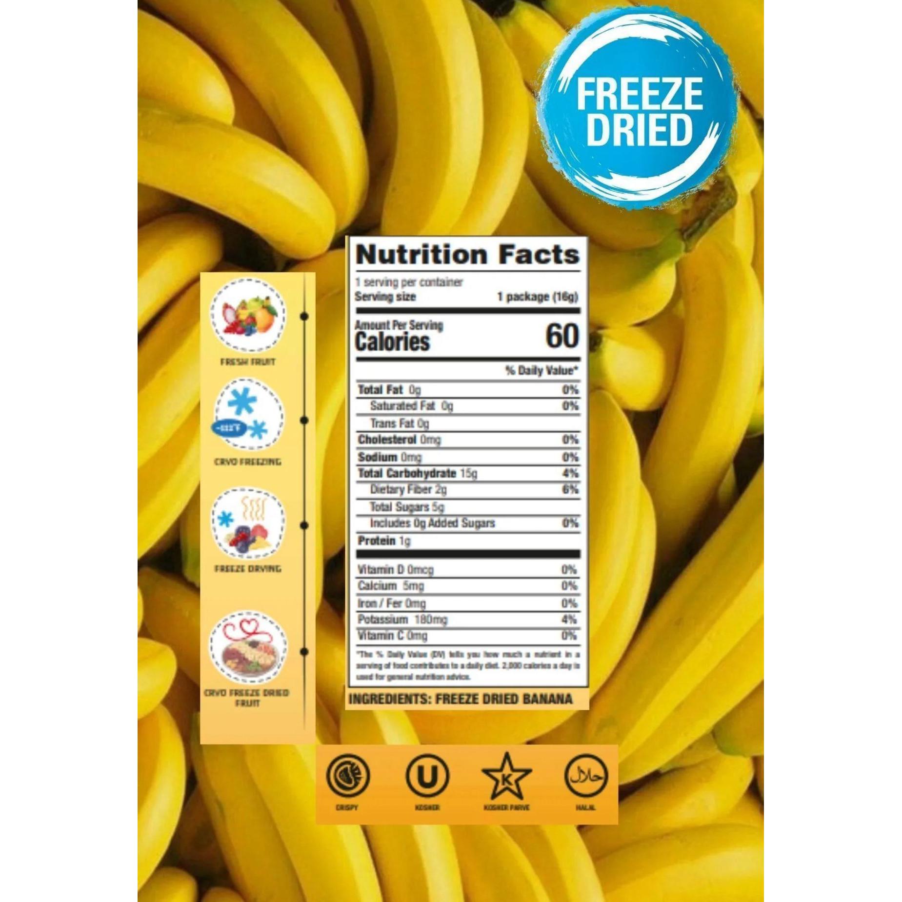 Madame Lyras all natural freeze dreid BANANA sliced 16g
