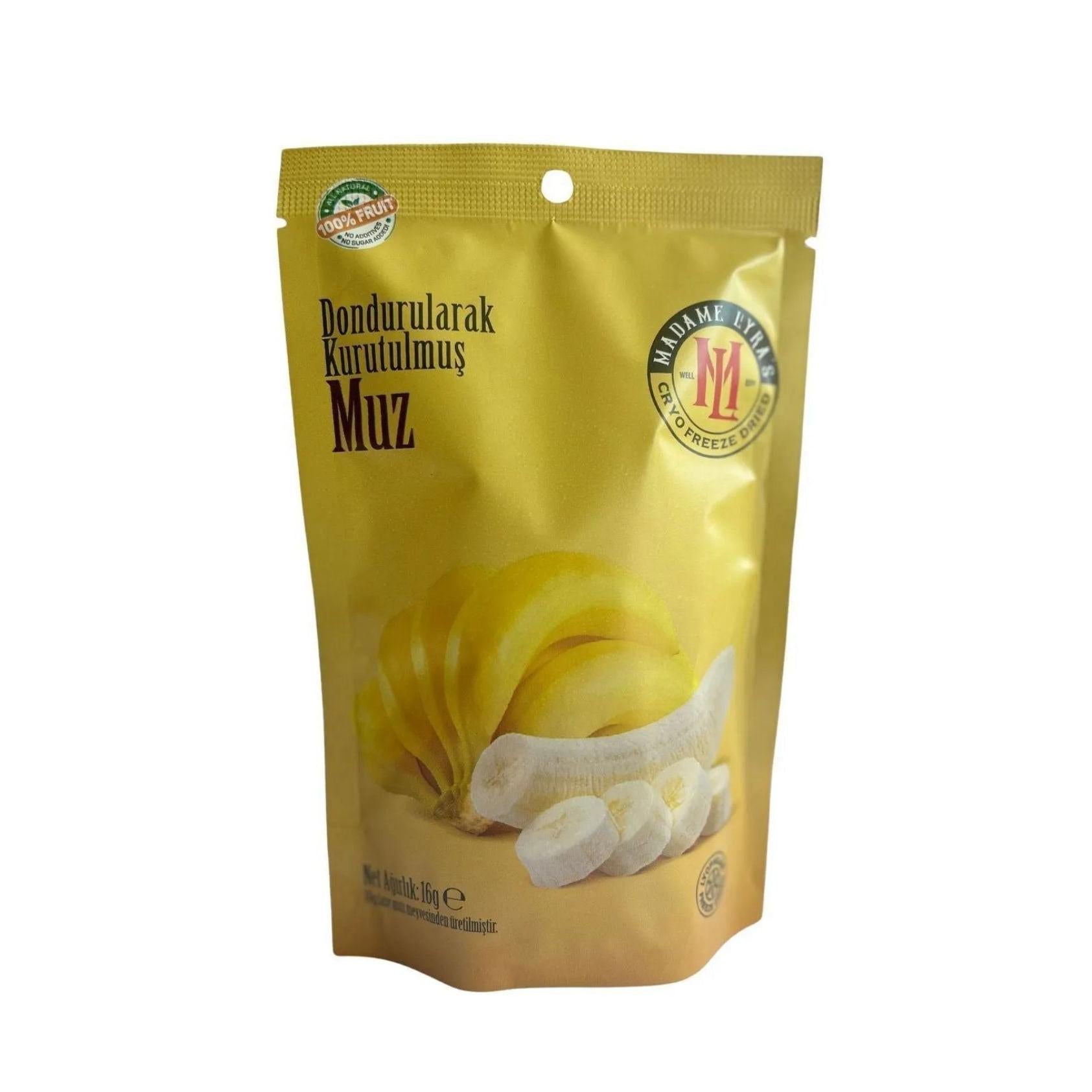Madame Lyras all natural freeze dreid BANANA sliced 16g