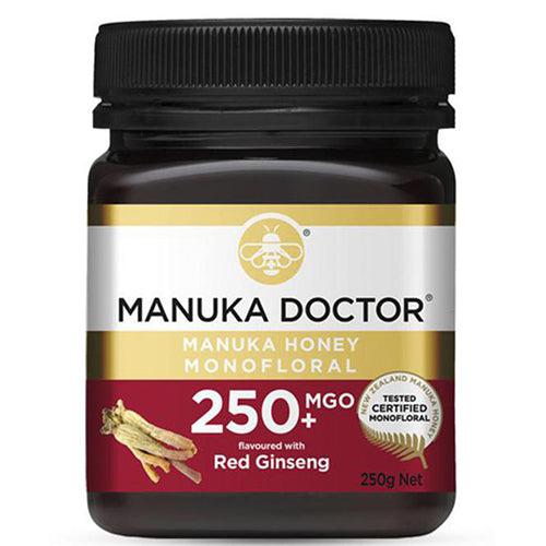 Manuka Doctor MGO 250+ Monofloral New Zealand Manuka Honey with Red Ginseng (250 Grams)