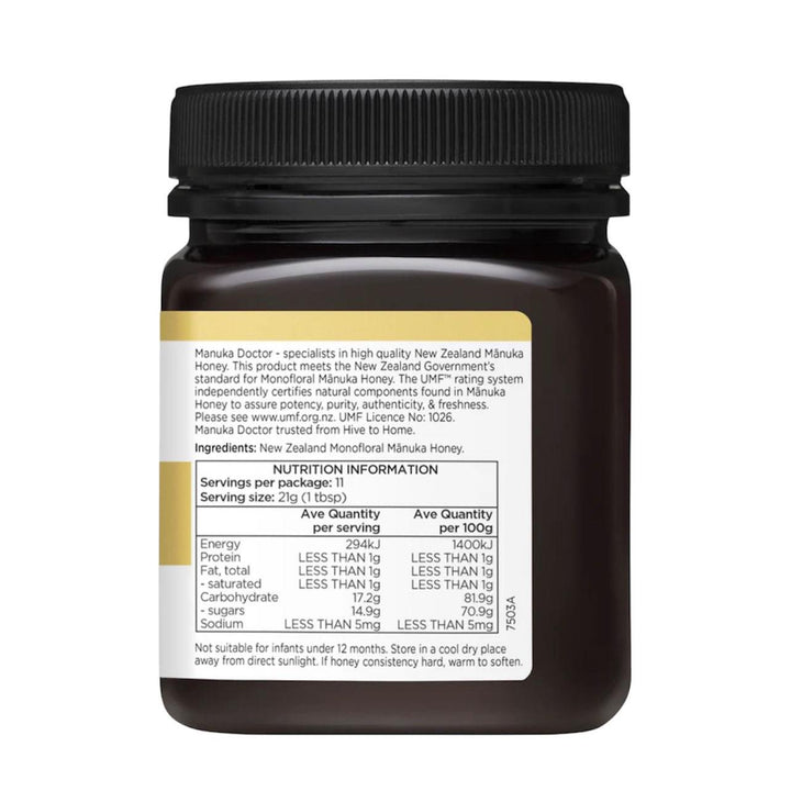 Manuka Doctor Monofloral Manuka Honey UMF12+ MGO 350+ 250g