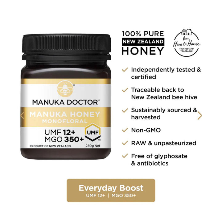 Manuka Doctor Monofloral Manuka Honey UMF12+ MGO 350+ 250g