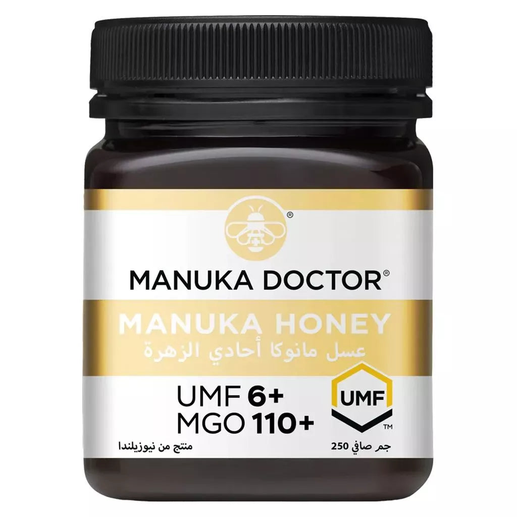مانوكا دكتور عسل مانوكا نيوزلندي درجة أولى تركيز UMF +6 (٢٥٠ جرام)