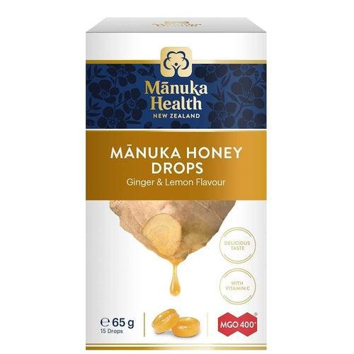 Manuka Health MGO 400+ Manuka Honey Lozenges with Lemon & Ginger New Zealand (15 pieces)