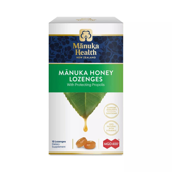 Manuka Health MGO 400+ Manuka Honey Lozenges with Propolis New Zealand (15 pieces)