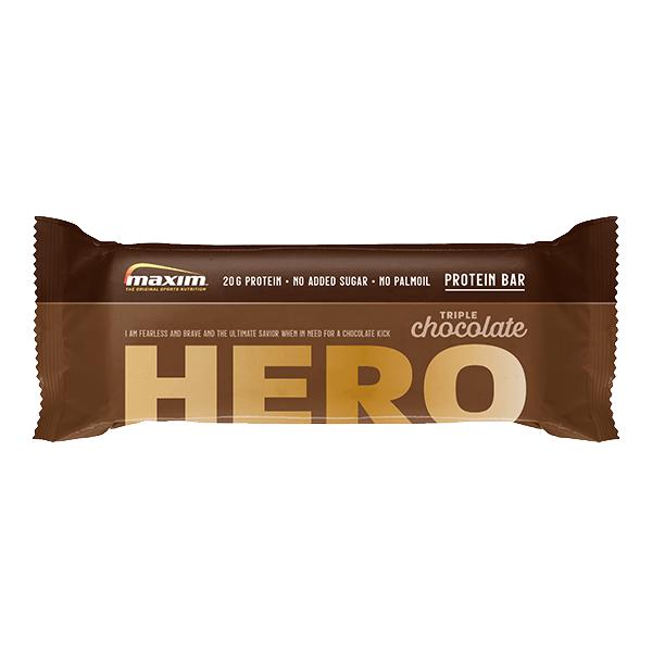 Maxim Protein Bar HERO Triple Chocolate No Added Sugar No Palm Oil 57g