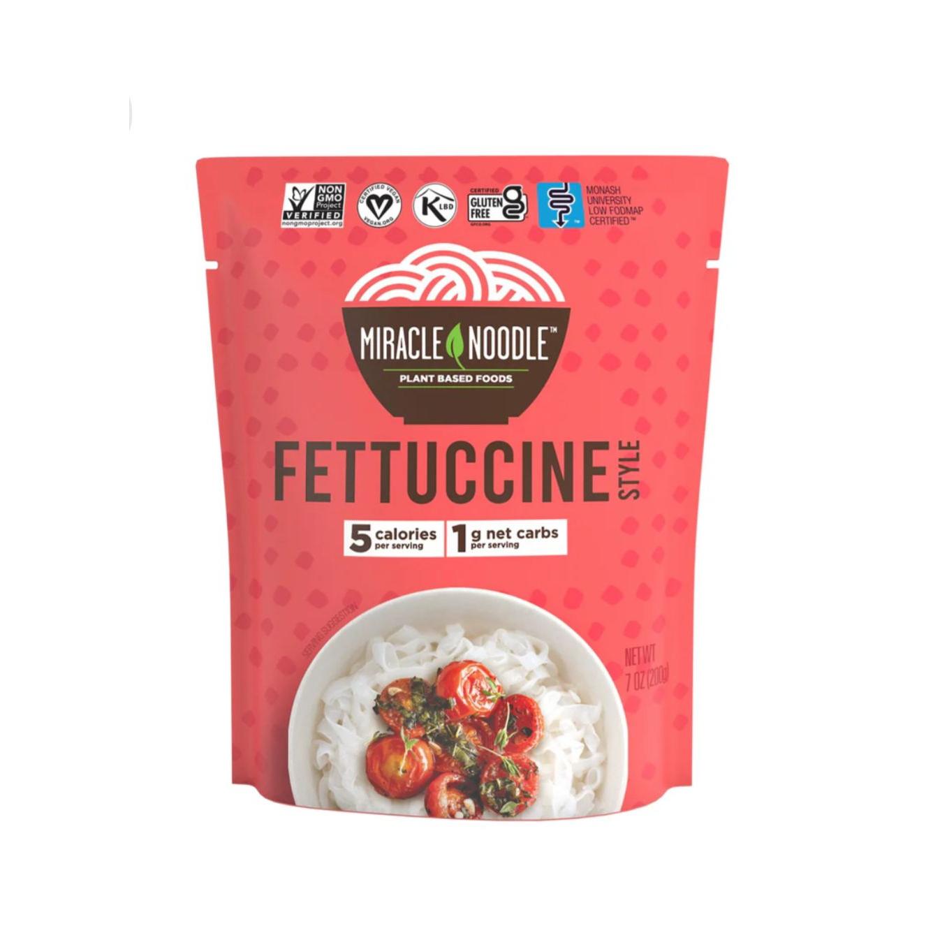 Miracle Noodle Organic Ready To Eat Fettuccine Noodles Keto Certified Vegan 200g