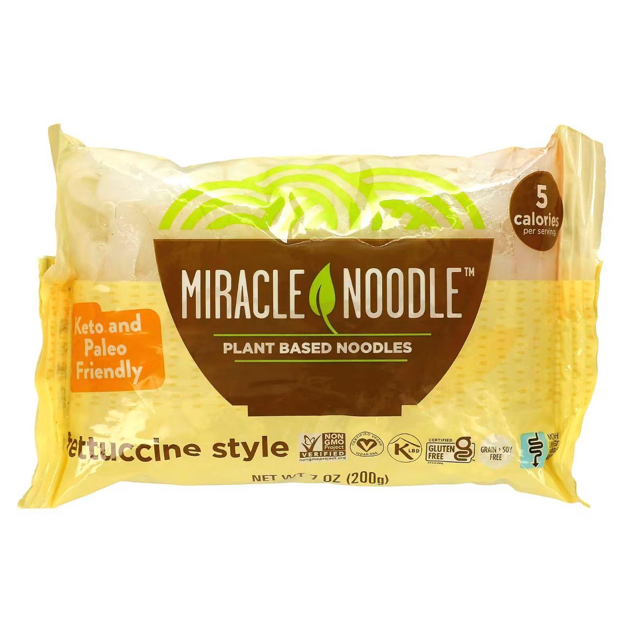 Miracle Noodle Plant-Based Konjac Keto Noodles Fettuccine Style Gluten Free 200g