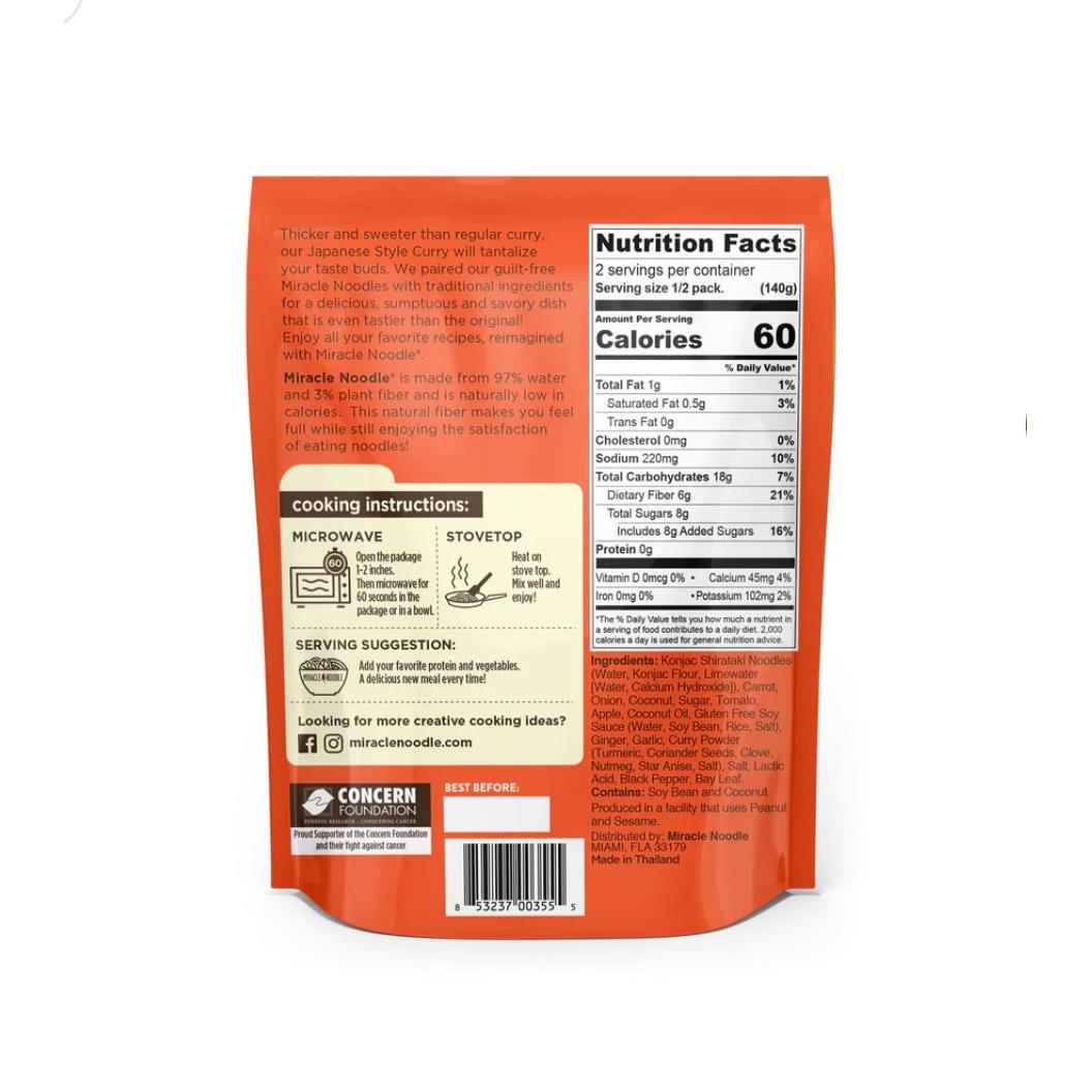 Miracle Noodle Ready-to-Eat Meal Japanese Curry Noodle 280G