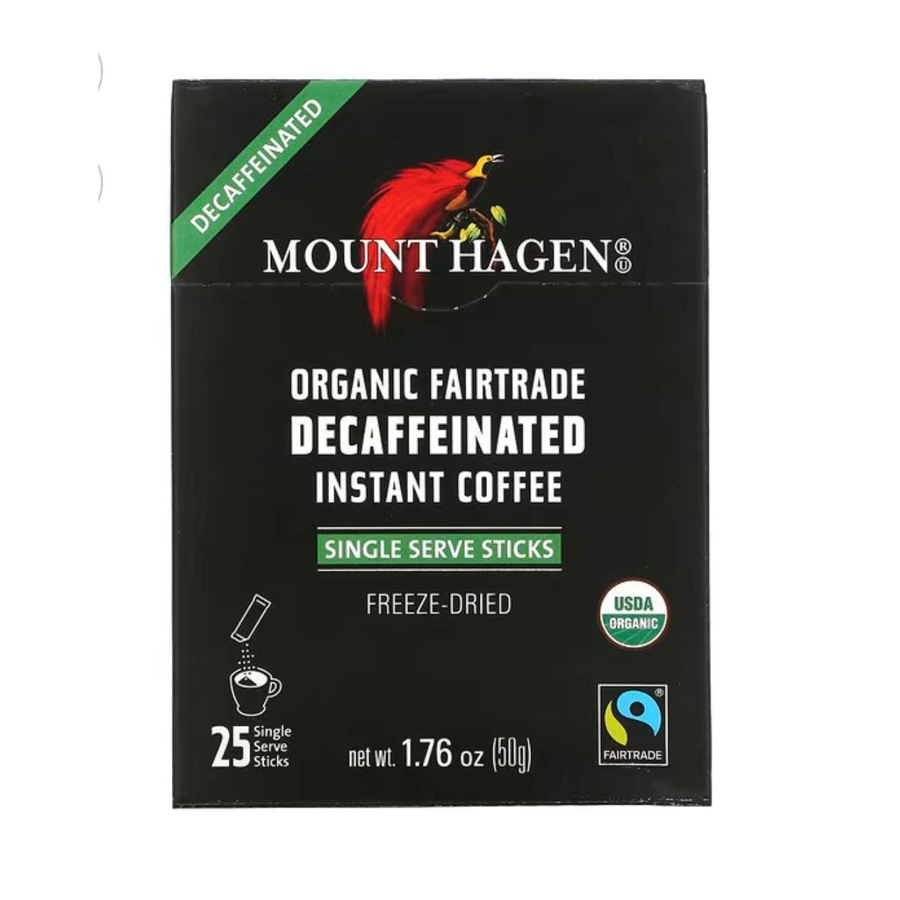 Mount Hagen - Organic Fairtrade Decaffeinated Instant Coffee 25 sticks