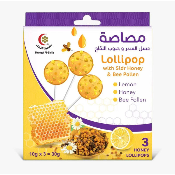 Mujeza Sidr Honey Lollipops with Bee Pollen 3pcs