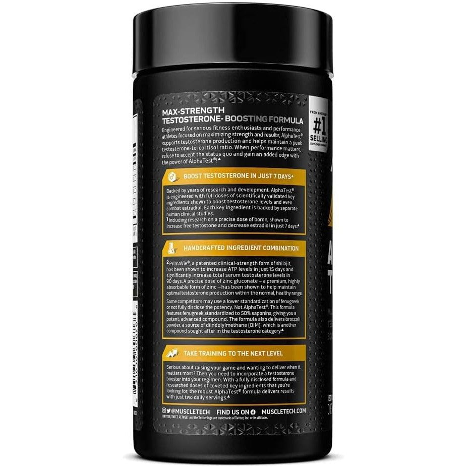 MuscleTech Alpha Test Testosterone Booster for Men with Tribulus, Zinc ...
