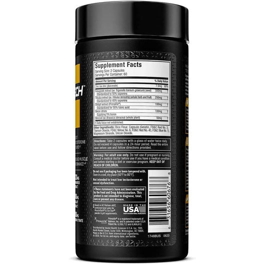 MuscleTech Alpha Test Testosterone Booster for Men with Tribulus, Zinc, Fenugreek and Shilajit Extract 120 Capsules