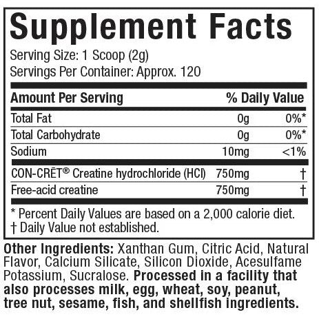 MuscleTech Cell-Tech Creactor Creatine HCL Plus Free-Acid Creatine Unf ...