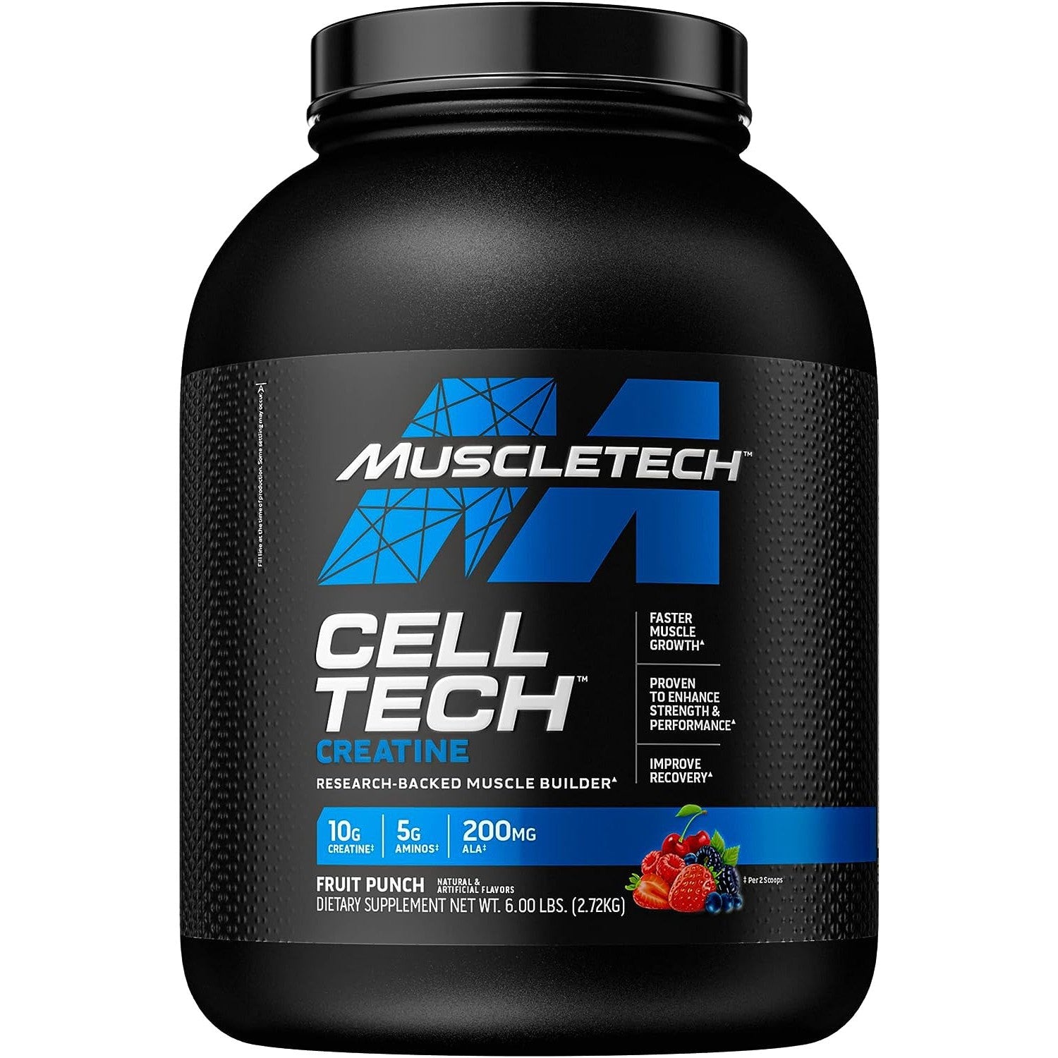 MuscleTech Cell-Tech Creatine Monohydrate Powder | Post Workout Recovery | Fruit Punch 2.72 KG