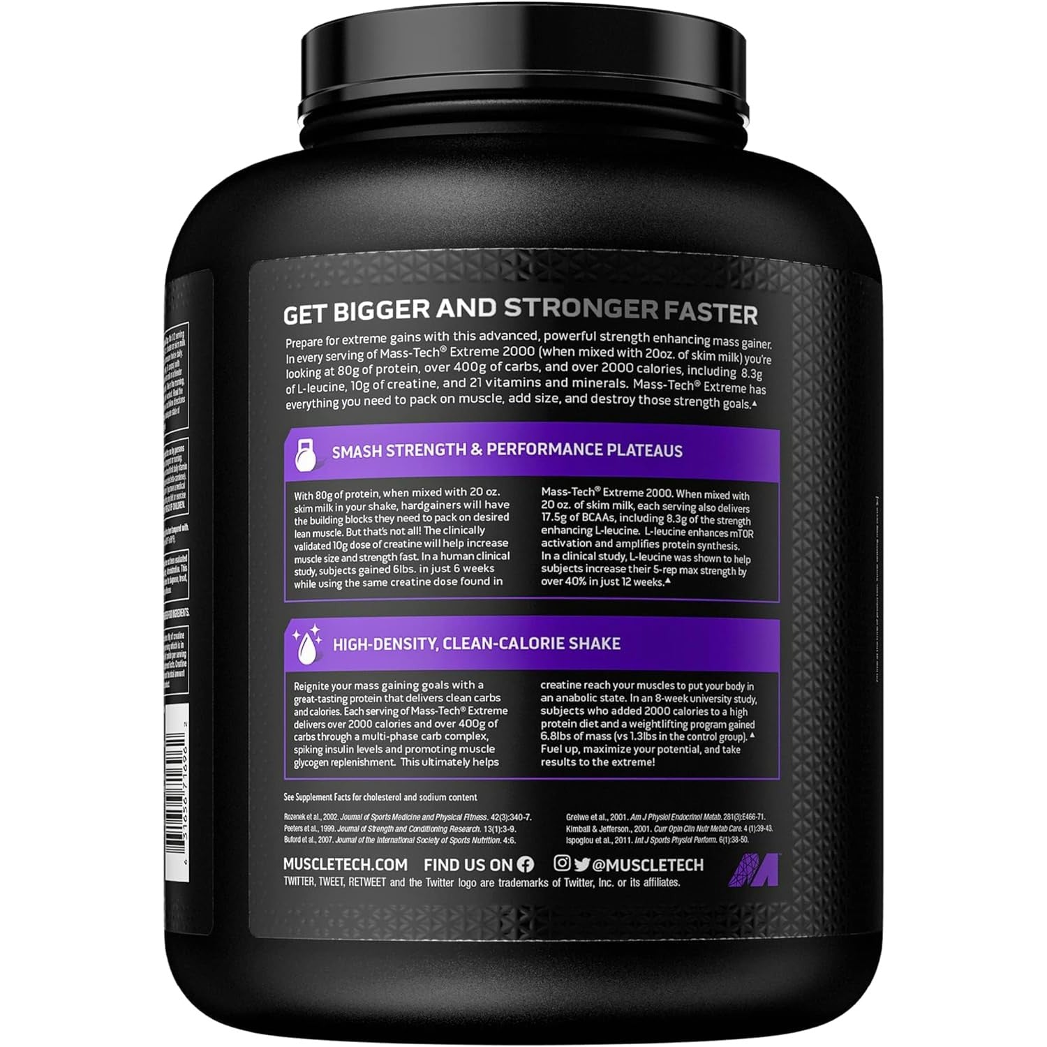 MuscleTech Mass Gainer Mass-Tech Extreme 2000, Muscle Builder Whey Pro ...