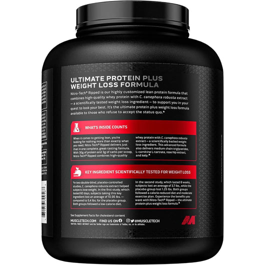 MuscleTech Nitro-Tech Ripped | Lean Protein + Weight Loss | Isolate, C ...