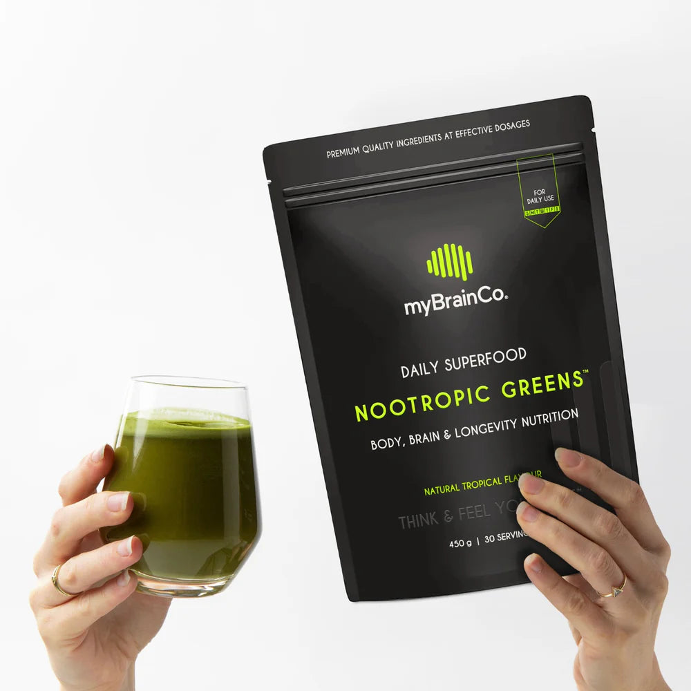 myBrainCo Nootropic Greens Daily Superfood for Body, Brain & Longevity 225g