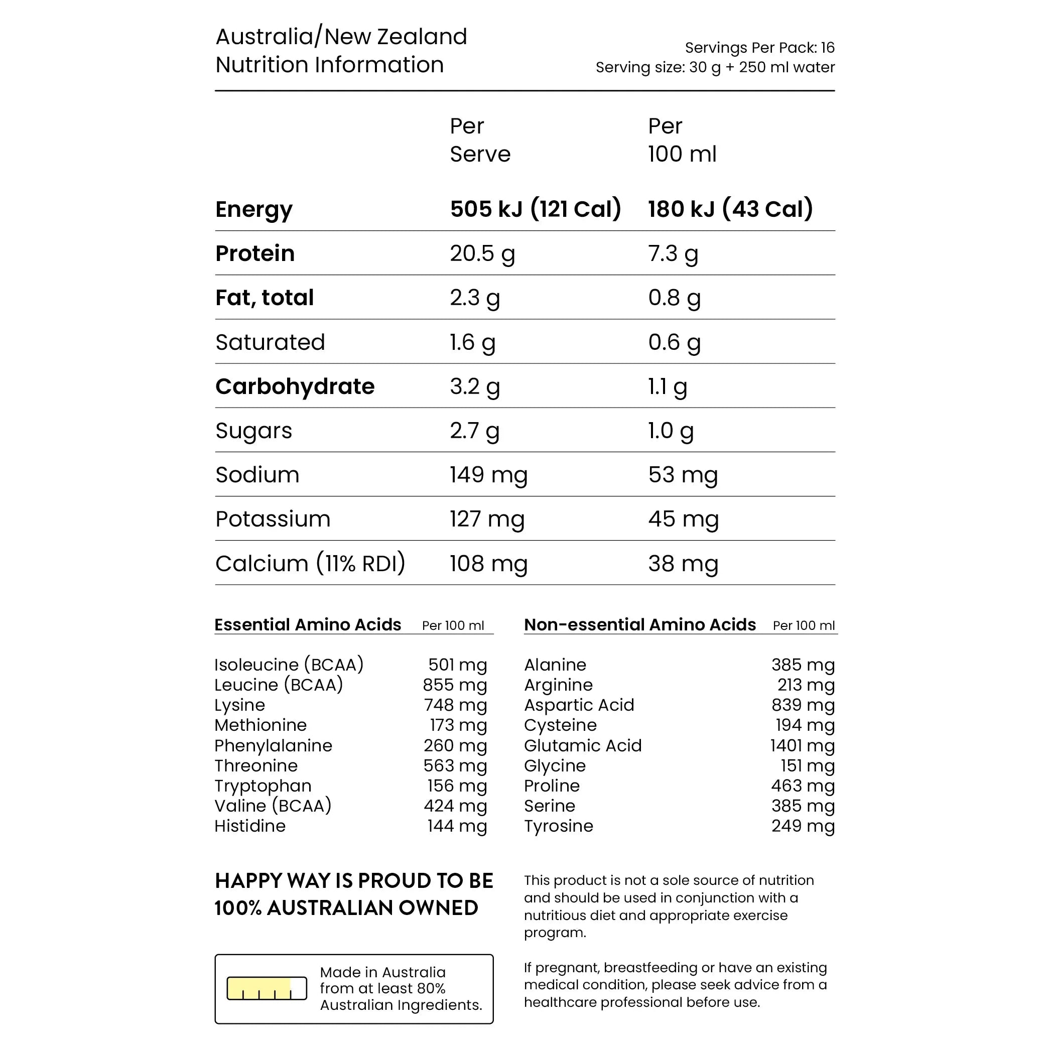 هابي واي مسحوق بروتين مصل اللبن الطبيعي العضوي بنكهة التوت 500غم