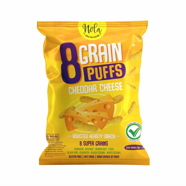 NOLA 8 Grain Cheddar Cheese Grain Puffs Gluten-free 50g