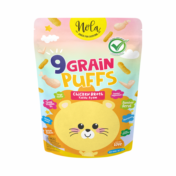 NOLA 9 Grain Puffs Chicken Broth for kids 25g