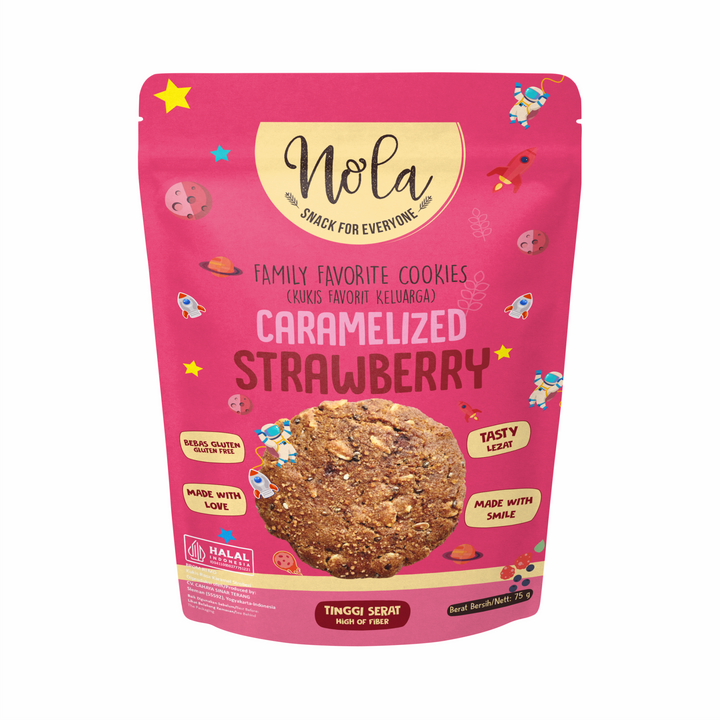 NOLA Caramelized Strawberry Gluten-free dairy-free cookies 75g