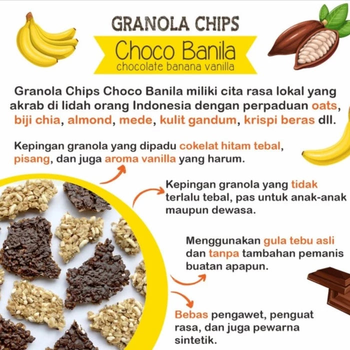 NOLA Granola Chips Choco Banila chocolate banana vanilla 100g