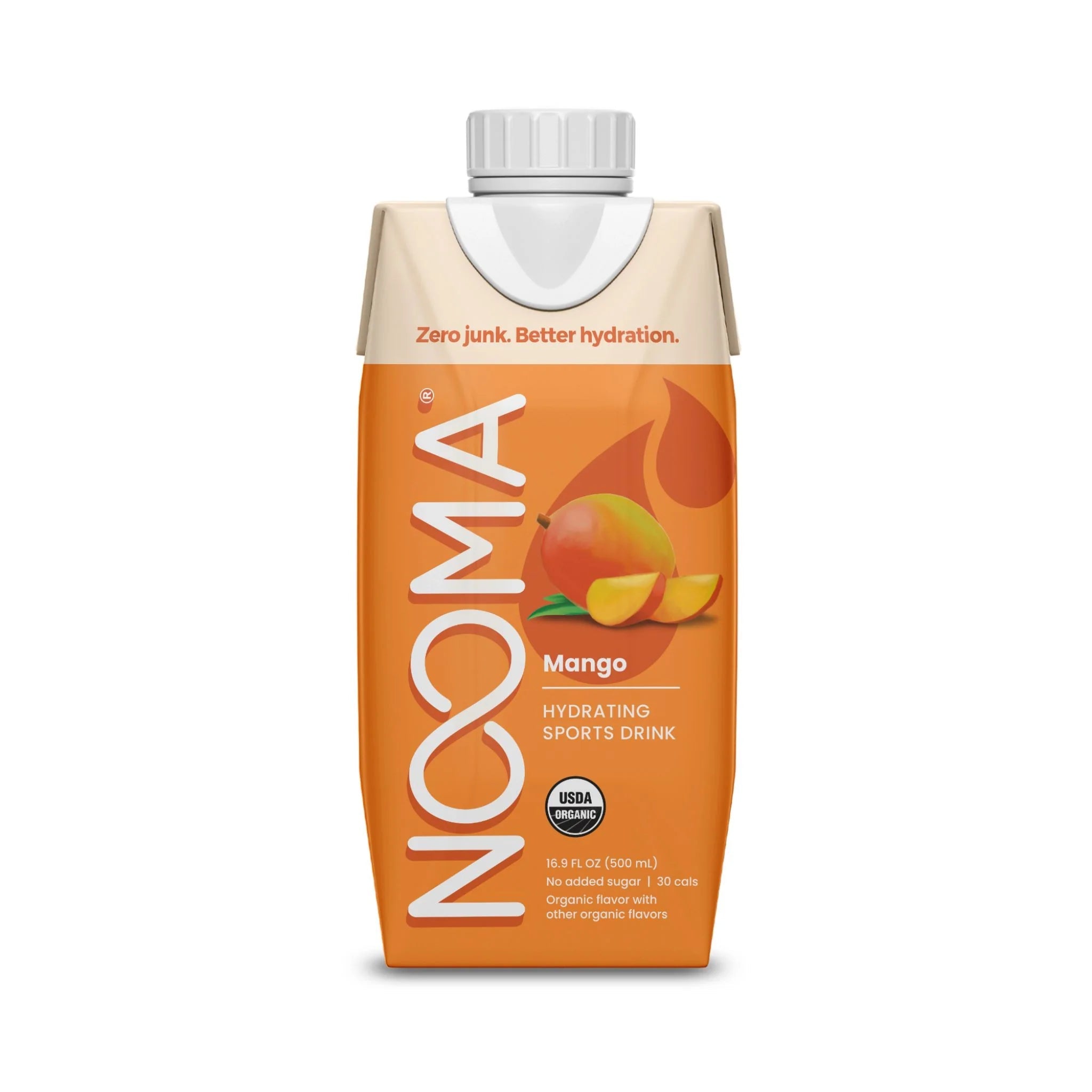 NOOMA Organic Electrolyte Sports Drink with Organic Coconut Water | Workout Hydration Drink with No Added Sugar | 30 Calories | Mango Flavor 500ml