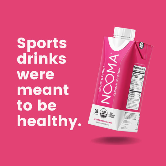 NOOMA Organic Electrolyte Sports Drink with Organic Coconut Water | Workout Hydration Drink with No Added Sugar | 30 Calories | Watermelon Lime 500ml